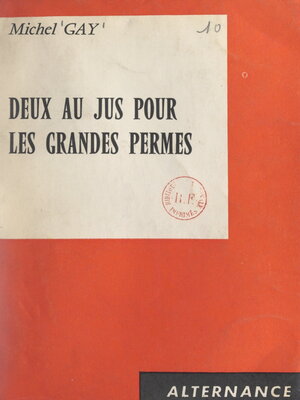 cover image of Deux au jus pour les grandes permes